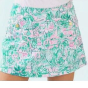 Lilly Pulitzer Madison Skort Bright Agate Green Colorful Camelflage Size XL